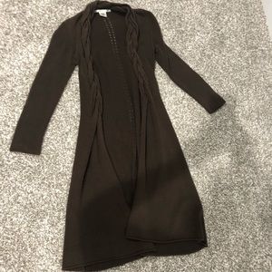 Brown long cardigan size S
